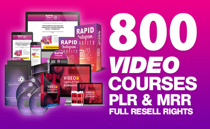 500 PREMIUM Video Courses and Sales Pages